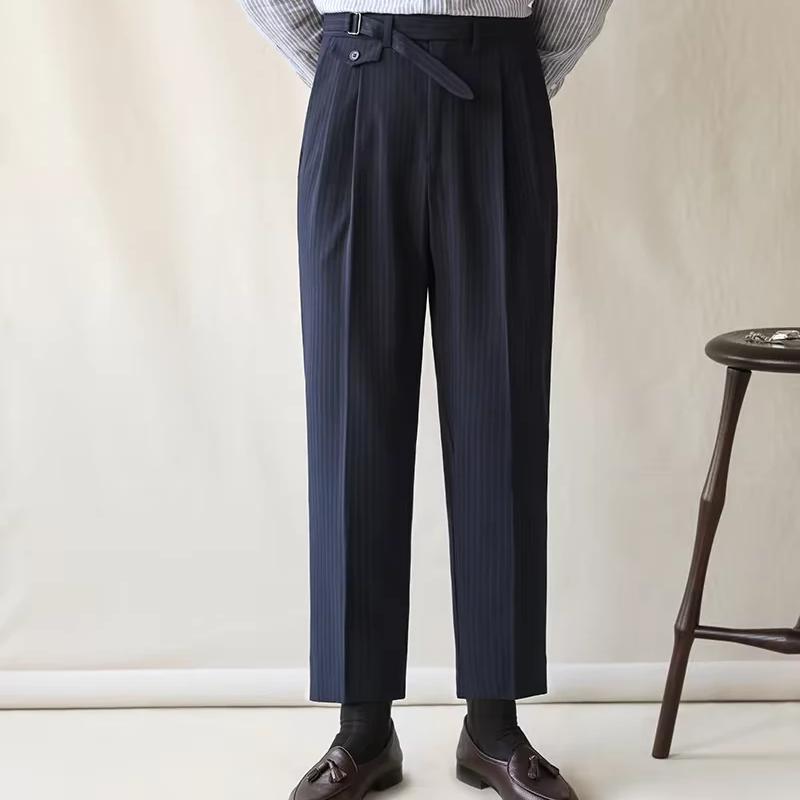 men's high waist slim fit pants - MRSLM