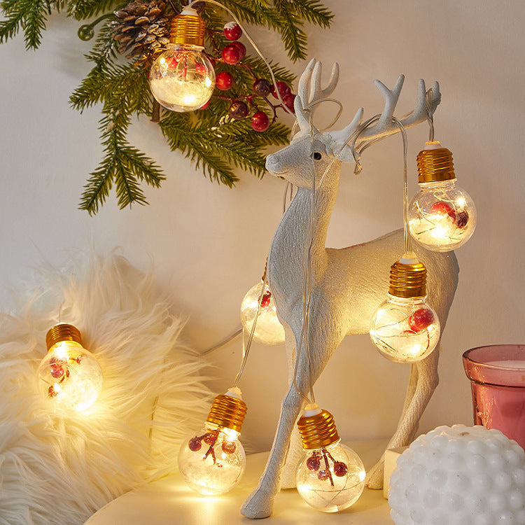 Christmas bulb string lights, view 5 - MRSLM