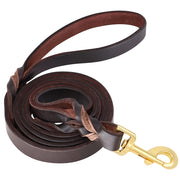 6ft genuine leather dog leash, view 3 - MRSLM