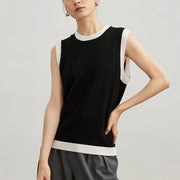 merino wool o-neck pullover vest, view 2 - MRSLM