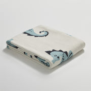cute sea horse cotton blanket, view 3 - MRSLM