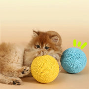 interactive sisal cat scratching ball with sound, view 5 - MRSLM