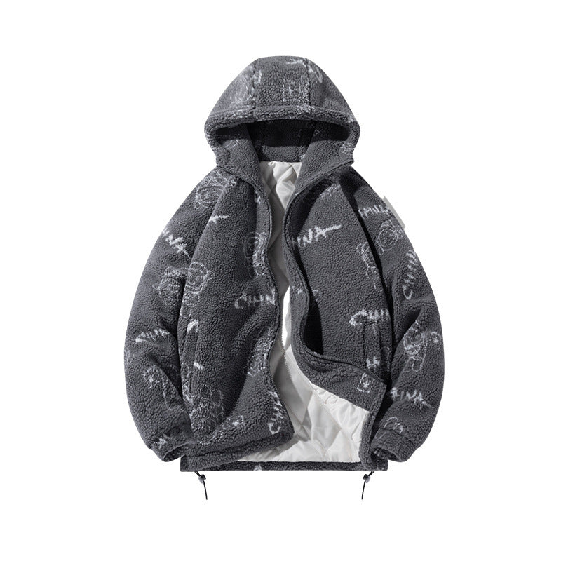 Casual Fashion Korean Loose Thick Berber Fleece Coat
