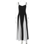 color contrast sling dress, view 8 - MRSLM
