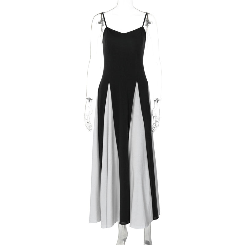 color contrast sling dress, view 8 - MRSLM