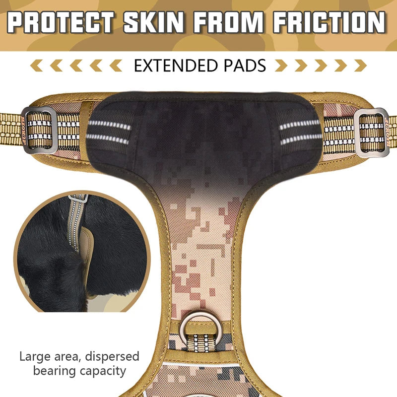 adjustable tactical dog harness, view 5 - MRSLM