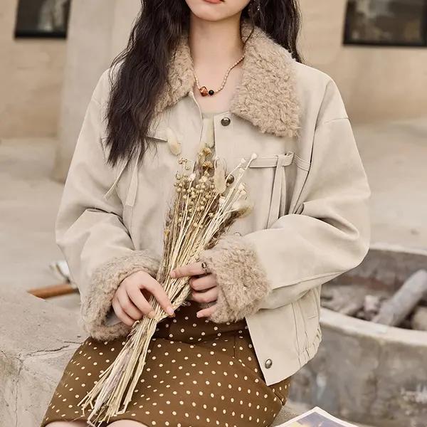 lamb wool short jacket - MRSLM