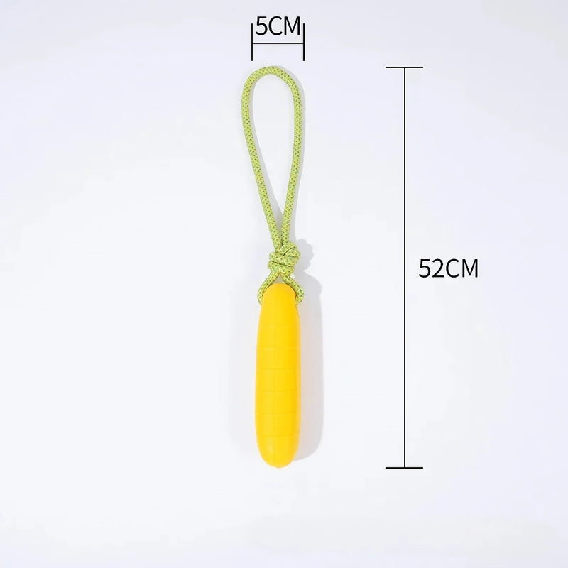 rubber drawstring dog chew stick, view 4 - MRSLM