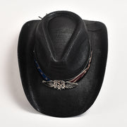 straw western cowboy hat, view 7 - MRSLM