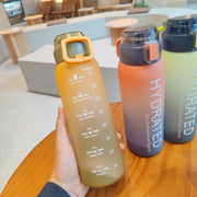 large capacity gradient frosted water bottle, view 7 - MRSLM