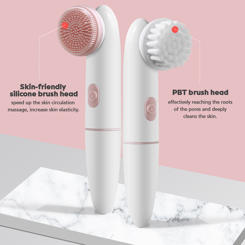 2-in-1 electric facial cleansing brush, view 4 - MRSLM