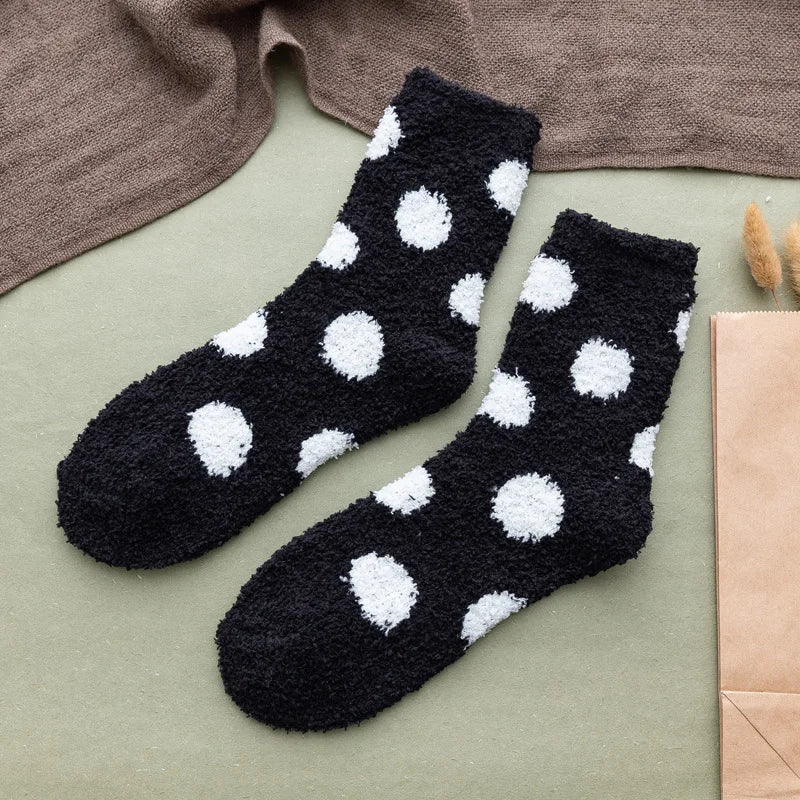 Candy color fluffy dot socks for women, view 8 - MRSLM