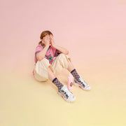 High-waist cotton pants with fruit embroidery, view 5 - MRSLM