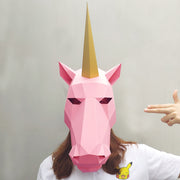 paper antelope headpiece craft kit, view 3 - MRSLM