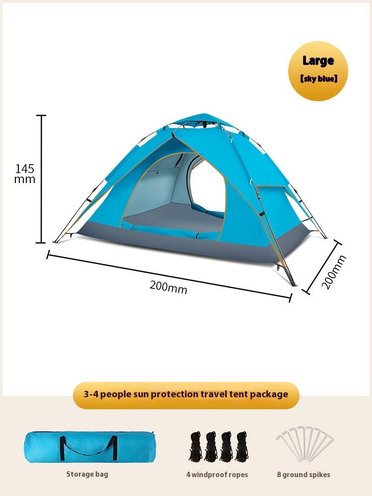 double-layer camping tent for 3-4 people, view 7 - MRSLM