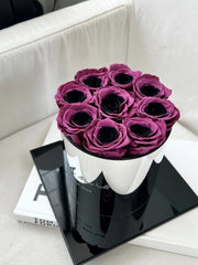 black plum preserved flower pot gift, view 6 - MRSLM