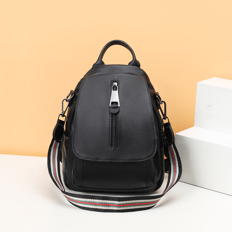 women's genuine leather multi-layer backpack, view 3 - MRSLM