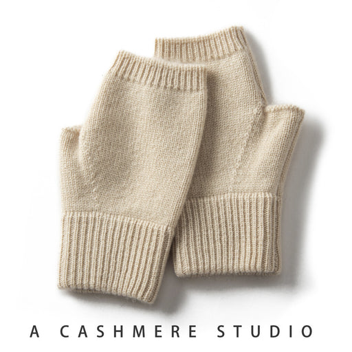 cashmere half finger gloves for women - MRSLM