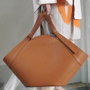vegan leather oversized tote bag, view 3 - MRSLM