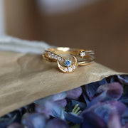 s925 silver star and moon ring, view 5 - MRSLM