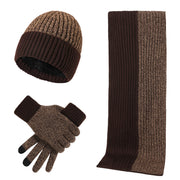 Men's knit hat, scarf and gloves winter set, view 12 - MRSLM