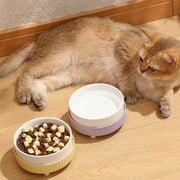 ceramic cat and dog bowl, view 10 - MRSLM