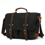 waxed canvas crossbody bag, view 4 - MRSLM
