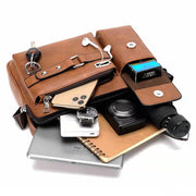 men's PU leather shoulder bag, view 3 - MRSLM
