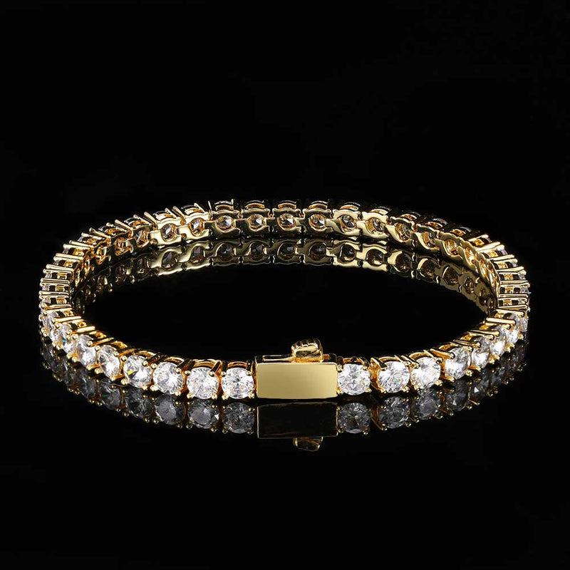 hip hop tennis chain bracelet, view 5 - MRSLM