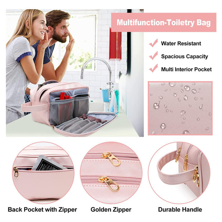 Large waterproof travel cosmetic bag, view 3 - MRSLM