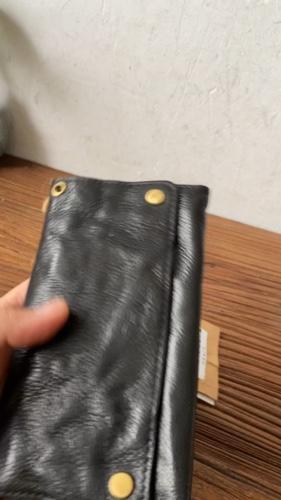 vintage trifold cowhide wallet, view 3 - MRSLM