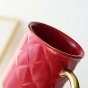 ceramic mug with gold-plated handle, view 10 - MRSLM