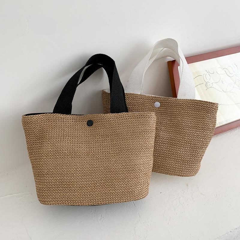 straw woven handbag, view 4 - MRSLM