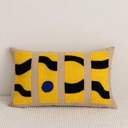 abstract embroidery cushion cover, view 5 - MRSLM