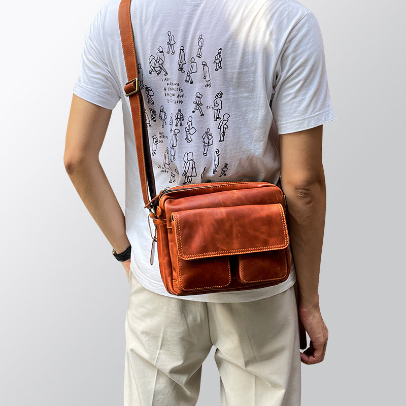Men's leather shoulder messenger bag - MRSLM