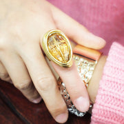 exaggerated crystal ring for women, view 7 - MRSLM