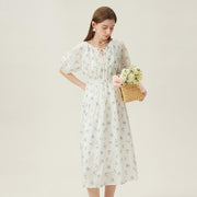 floral embroidery midi dress - MRSLM