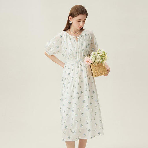 floral embroidery midi dress - MRSLM