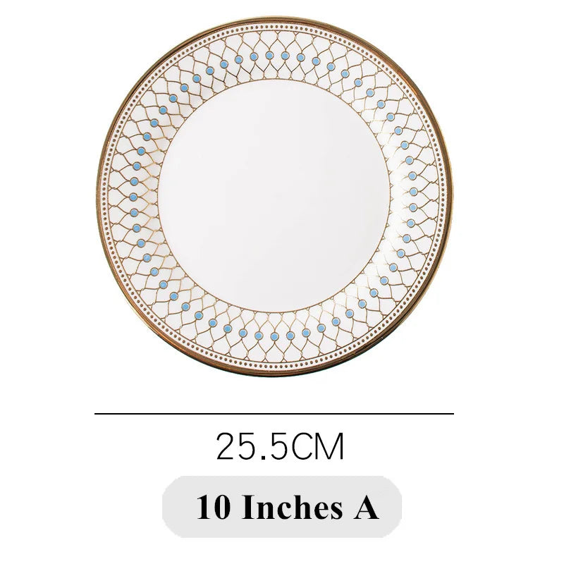 nordic bone china plate set, view 5 - MRSLM