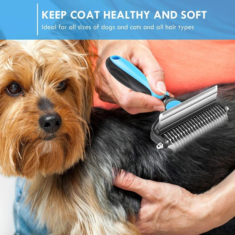 Professional 2-in-1 dog grooming brush, view 7 - MRSLM