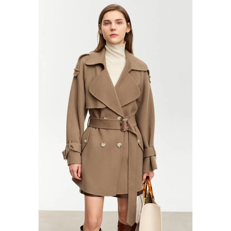 women's mid-length wool coat, view 5 - MRSLM