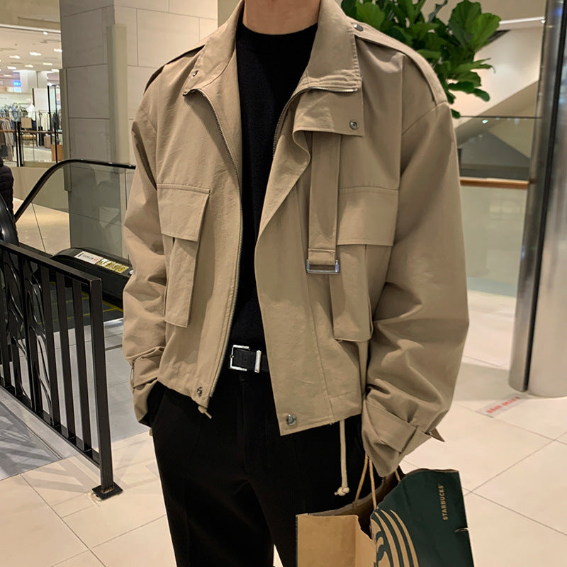 vintage lapel overalls jacket khaki, view 5 - MRSLM