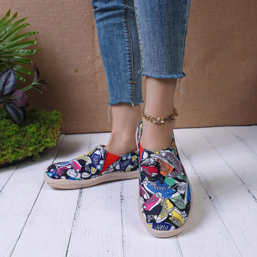 women's slip-on canvas flat shoes - MRSLM