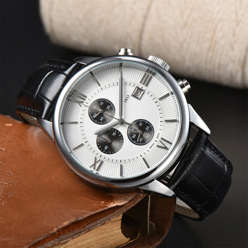 casual leather belt quartz watch - MRSLM