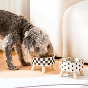 raised cat feeder bowl, view 7 - MRSLM