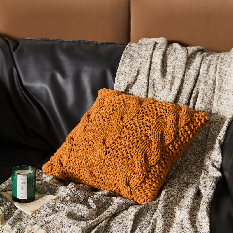 chunky knit throw pillow, view 10 - MRSLM