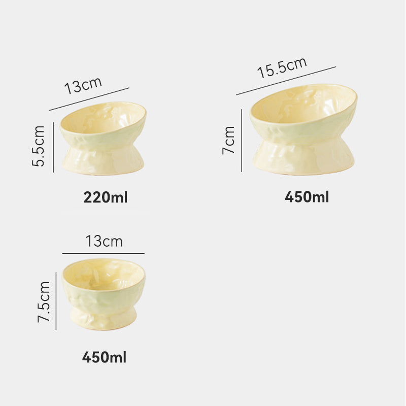 ceramic cat food and water bowl, view 13 - MRSLM