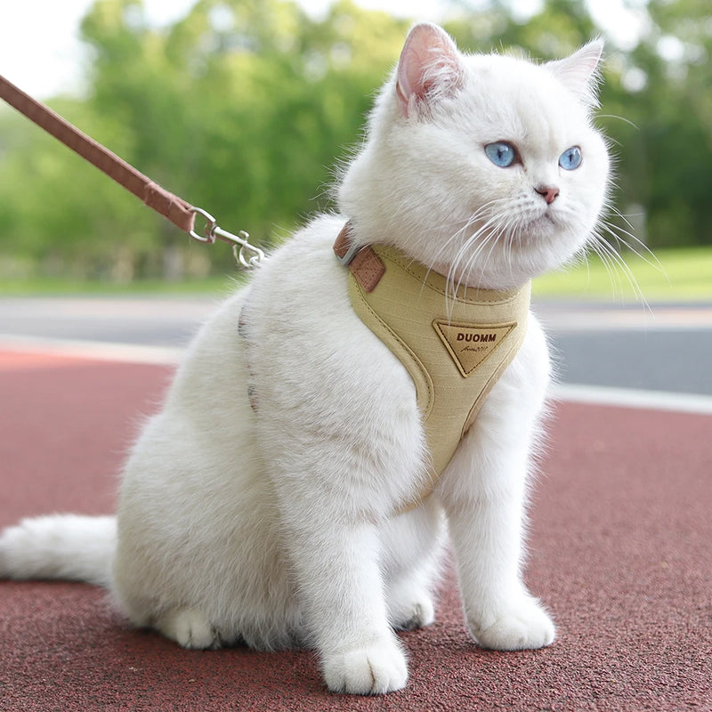 soft mesh cat and dog vest harness with leash, view 7 - MRSLM