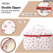 floral home storage cosmetic bag, view 5 - MRSLM