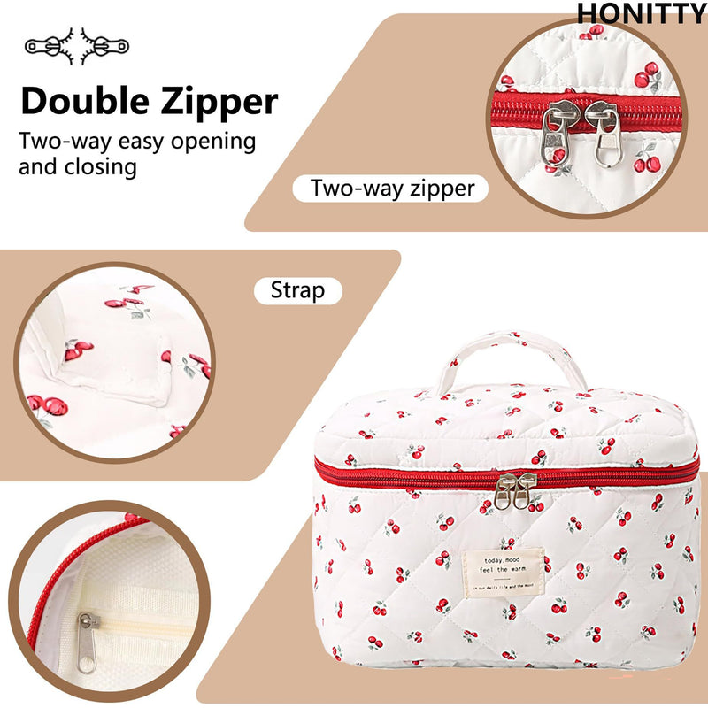 floral home storage cosmetic bag, view 5 - MRSLM